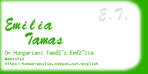 emilia tamas business card